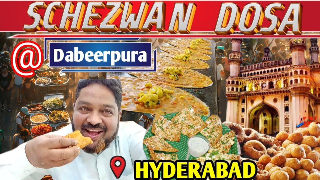Delicious Schezwan Dosa in SHOUKEEN Dosa Dhaba in Dabeerpura,also delicious upma,vada,idly,@