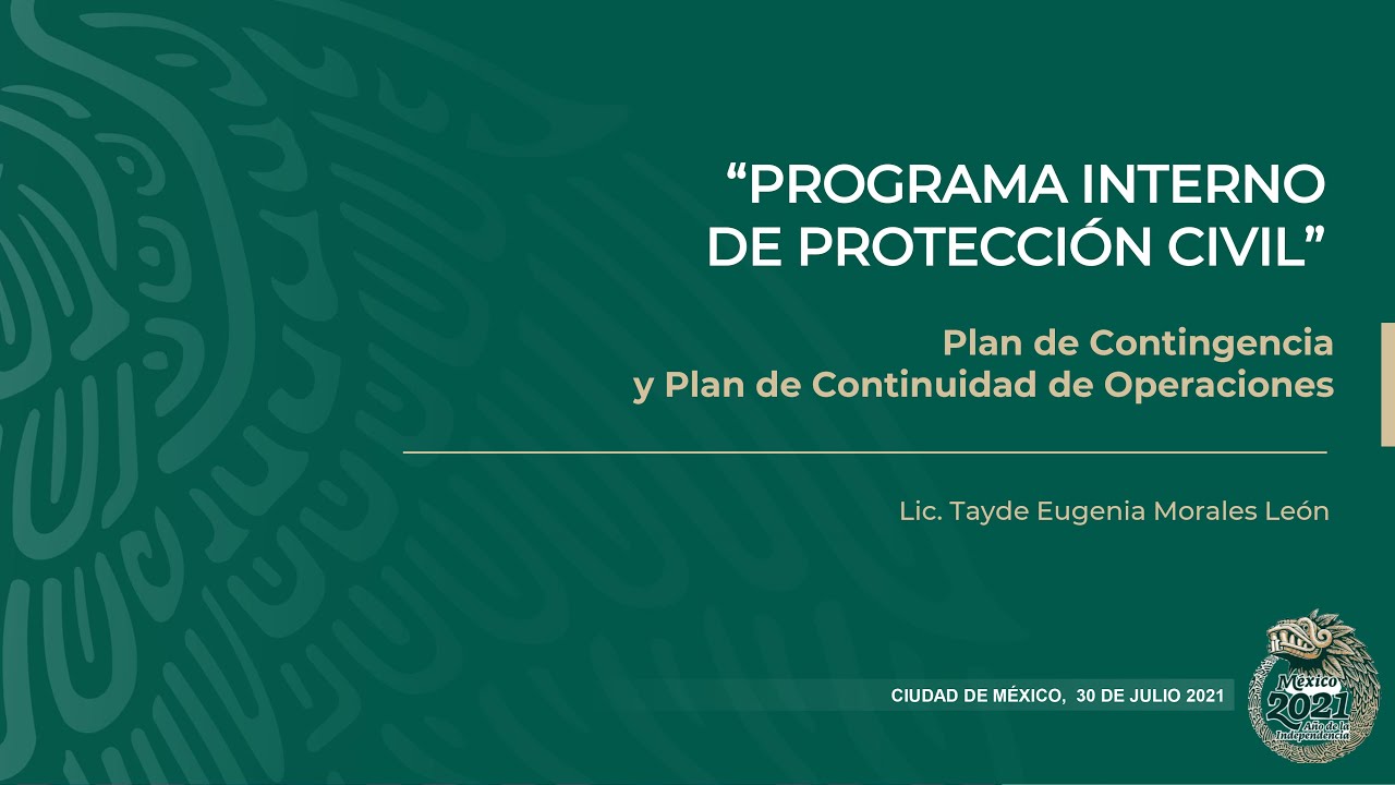 Curso: Programa Interno de Protección Civil, Tema 2