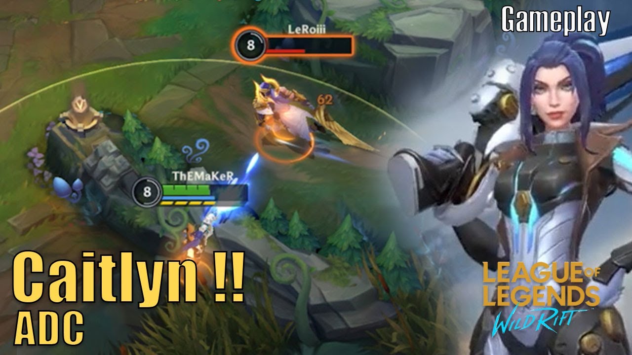Wild Rift Caitlyn & Brand vs Jinx & Leona Dragon lane (MVP !!)