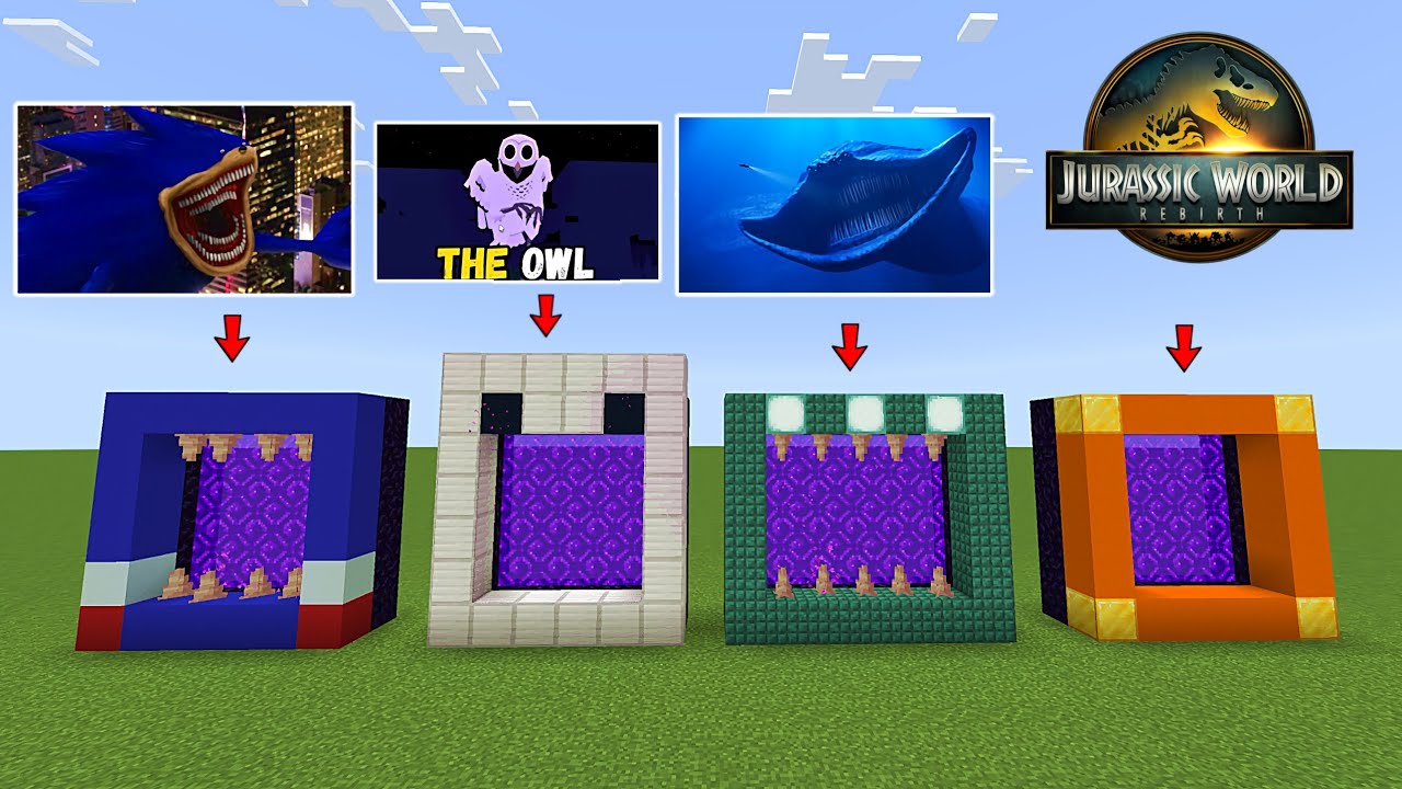 Never make a Portal To EL Gran Maja Shin Sonic The Owl And Jurassic world Rebirth In Minecraft 