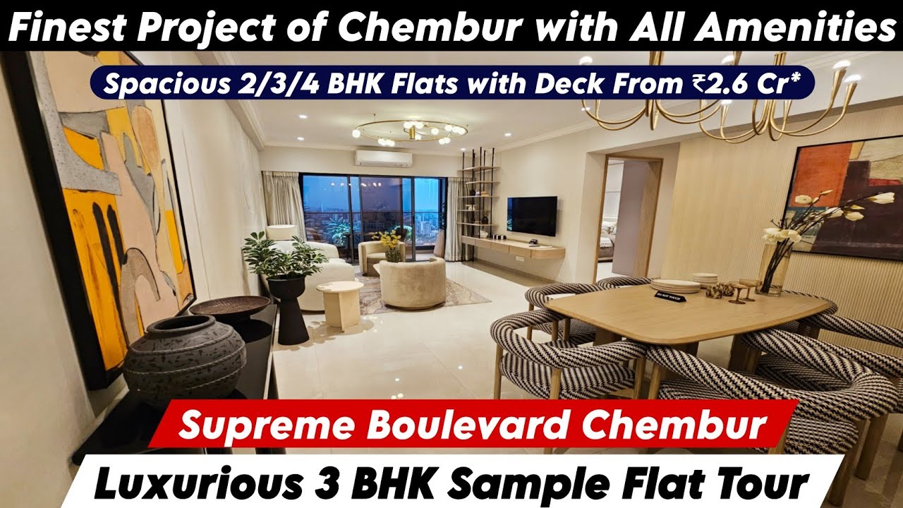 Supreme Boulevard Chembur | 3 BHK Sample Flat | New Projects in Chembur | For Offers CALL-8800678921