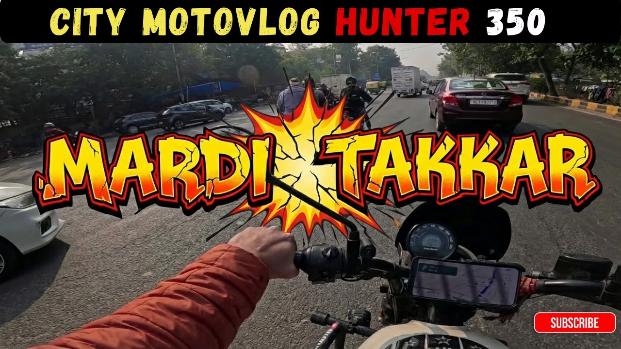 Inside Delhi Roads on Royal Enfield Hunter 350 | City Motovlog | Delhi Rush Hour on Hunter 350