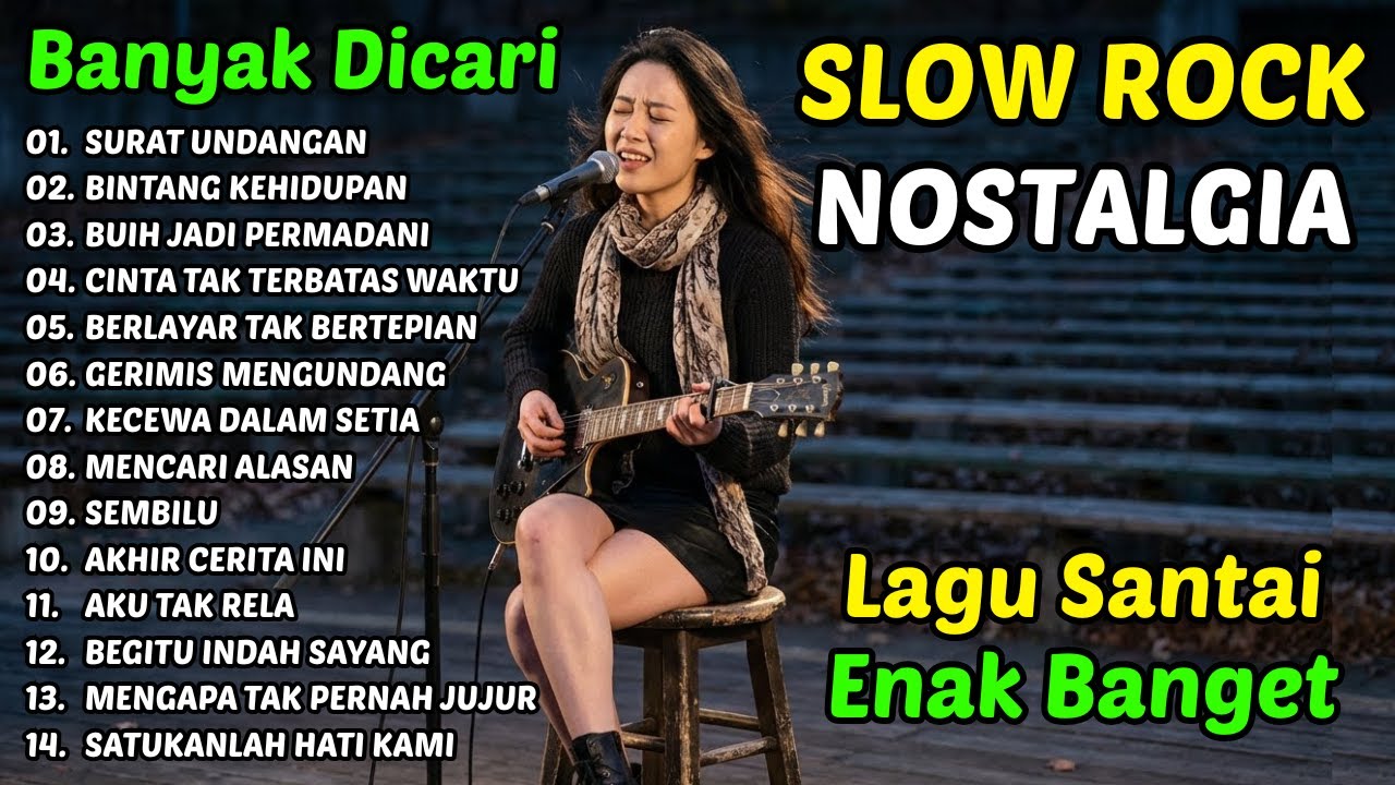 SURAT UNDANGAN | 14 Lagu Nostalgia Legendaris Wanita | Cover Slow Rock – Terbaik Sepanjang Masa