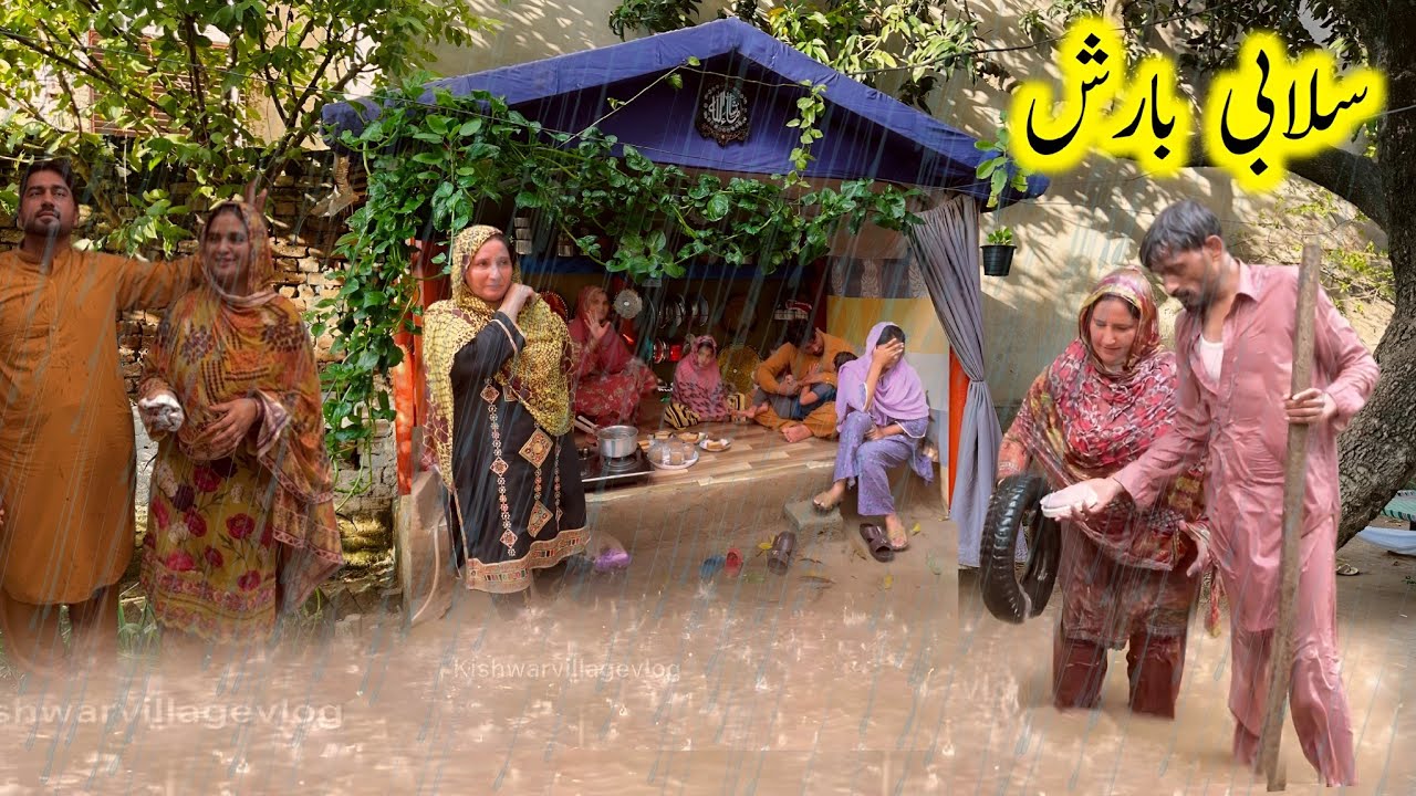 The traditional real Village life | Village Summer 2ind Raining | Flood Rain | Village Sham