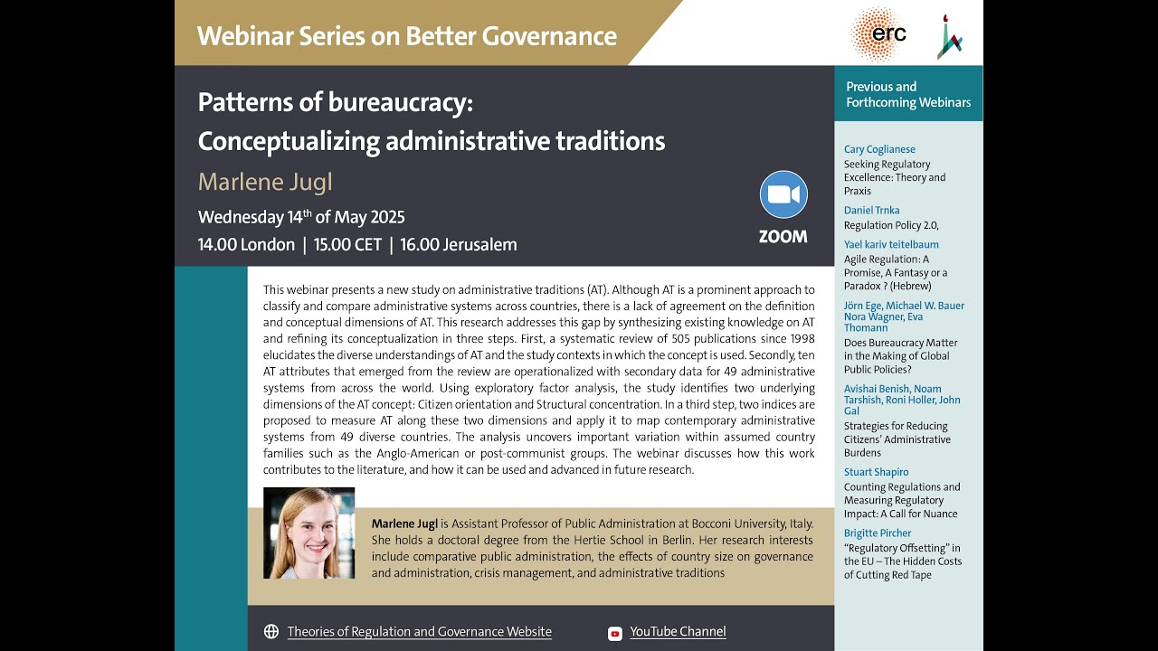 Marlene Jugl, Patterns of bureaucracy: Conceptualizing administrative traditions