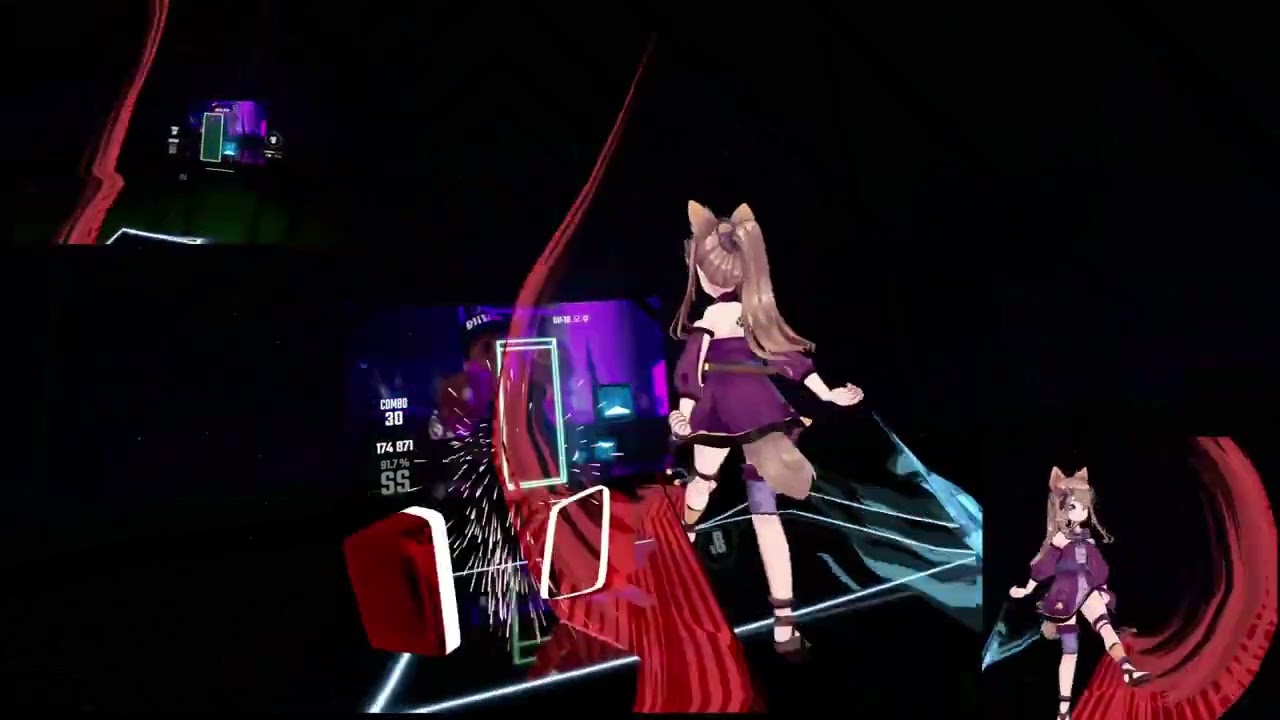 비트 세이버 Canon(캐논 변주곡) - Johann Pachelbel (DJ Okawari) (EXPERT+)  KOR beat saber