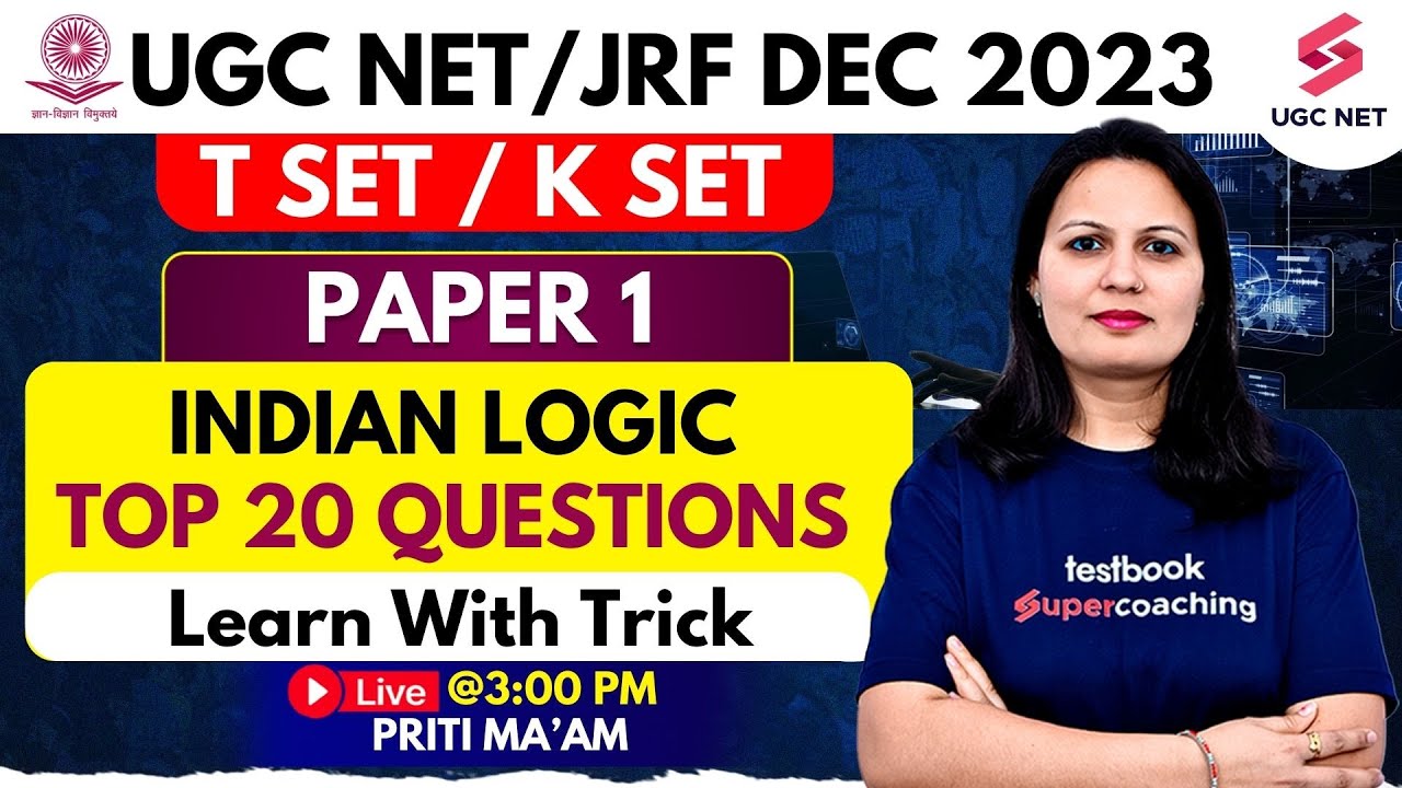 UGC NET Paper 1 | Indian Logic UGC NET  | Indian Logic Paper 1 Top 30 Questions | Priti Ma'am