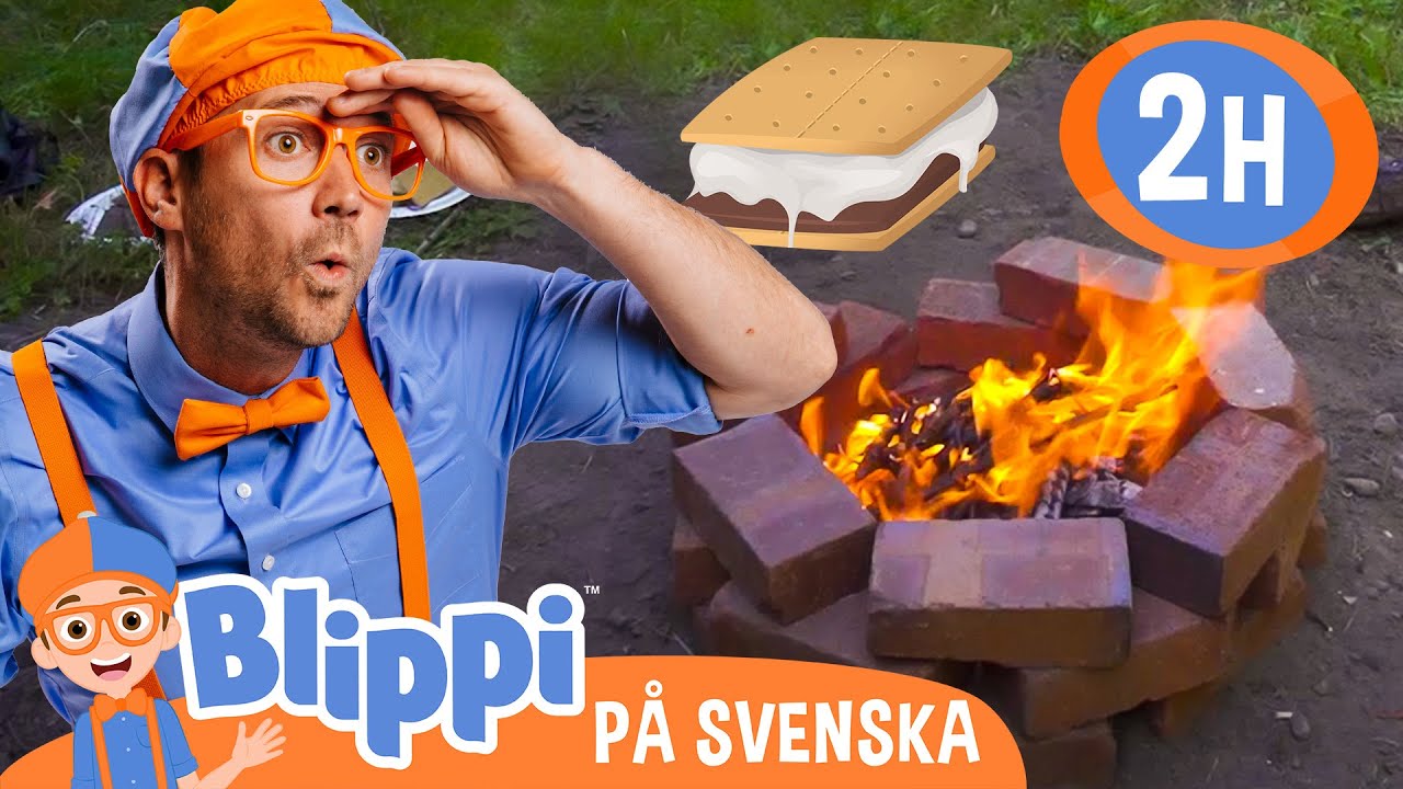 Blippi Svenska | Blippi besöker en campingplats | pedagogiska videor för barn