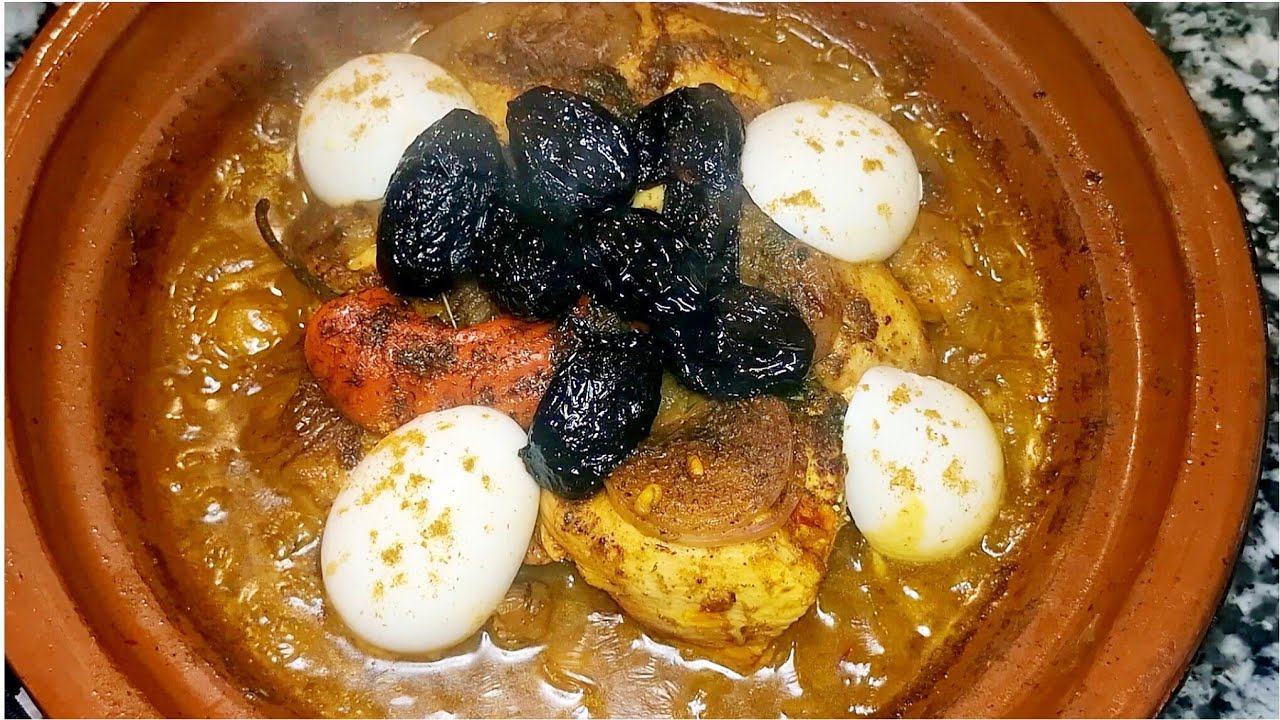طاجين الدجاج بالمساخن [أو راس الحانوت]  بنين شهوة منو 👌👌😋