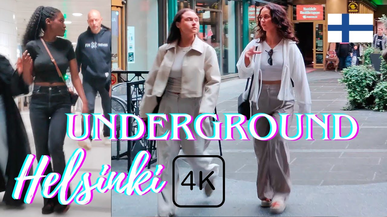 Helsinki Underground Walk, Summer 2025 Finland 4K