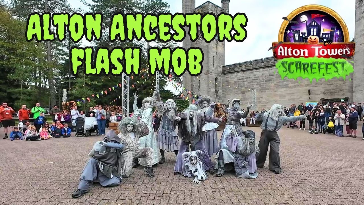 Alton Ancestors Flash Mob Show Scarefest 2025 at Alton Towers Resort