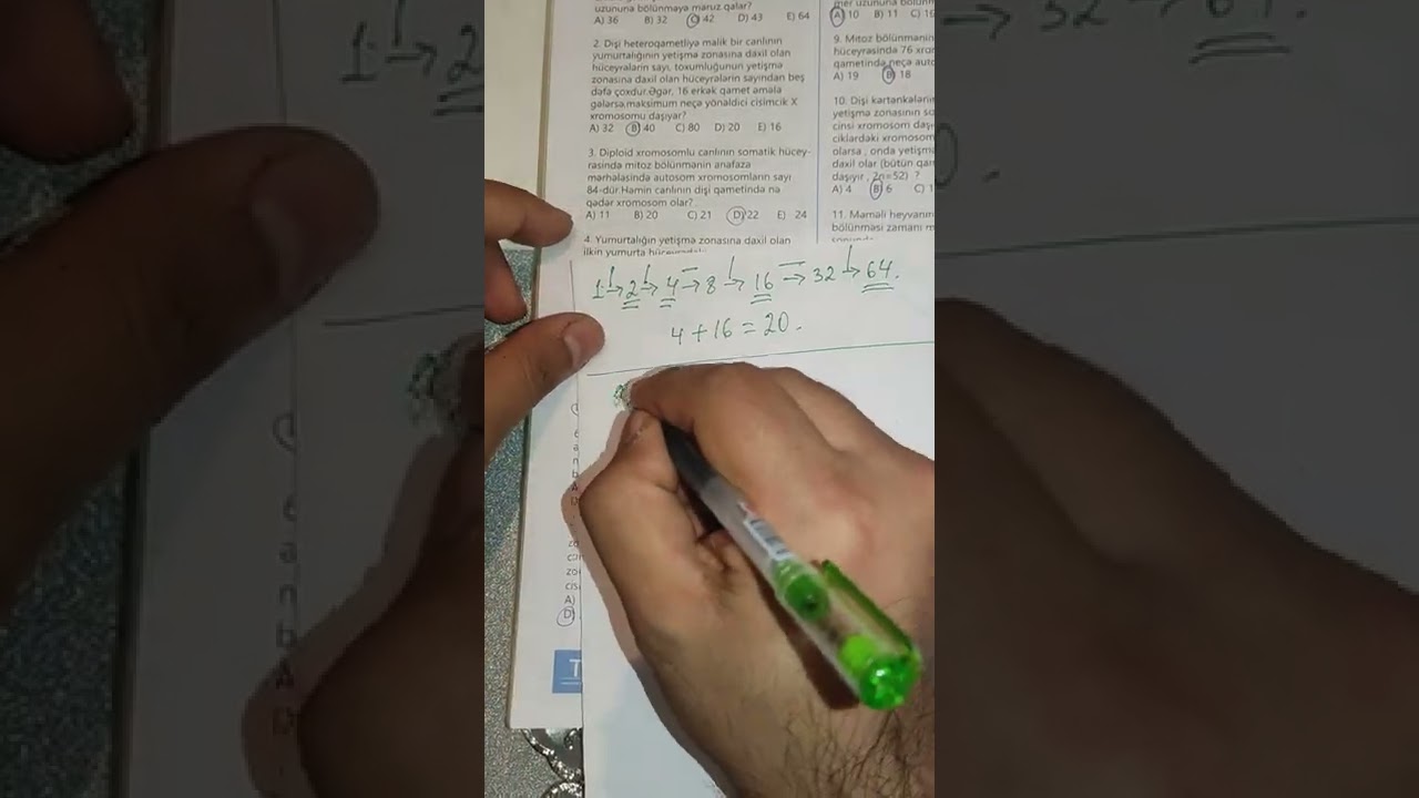 TAİM. Çoxalma. Ontogenez. Test həlli N - 1-23. MİQ və Sertifikasiya hazırlığı. Əlaqə: 055-634-73-41