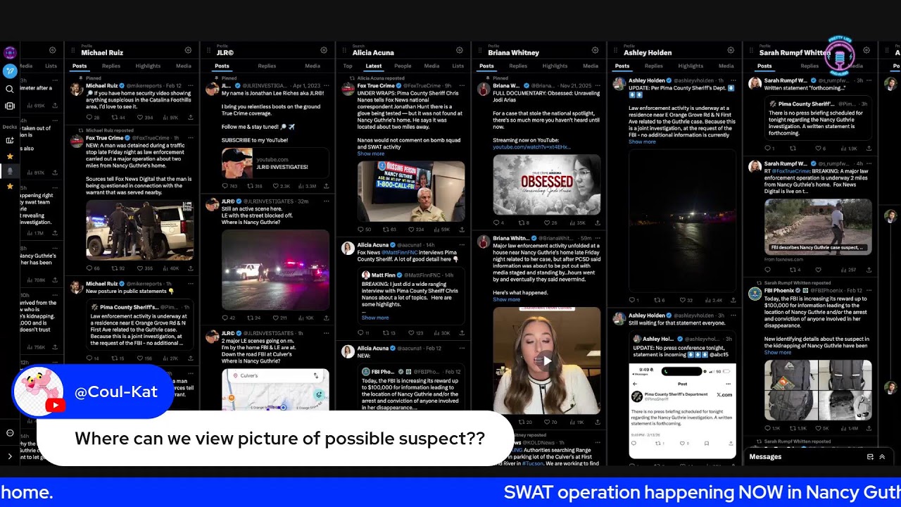 LIVESTREAM: BREAKING - Nancy Guthrie - SWAT Operation Underway: Confirmed