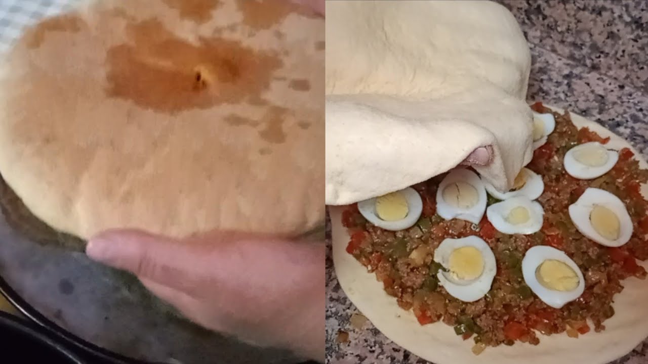 خبز معمر ديال الدار بحشوة كتجي بنينة بزاف وسريع التحضير💯❤️