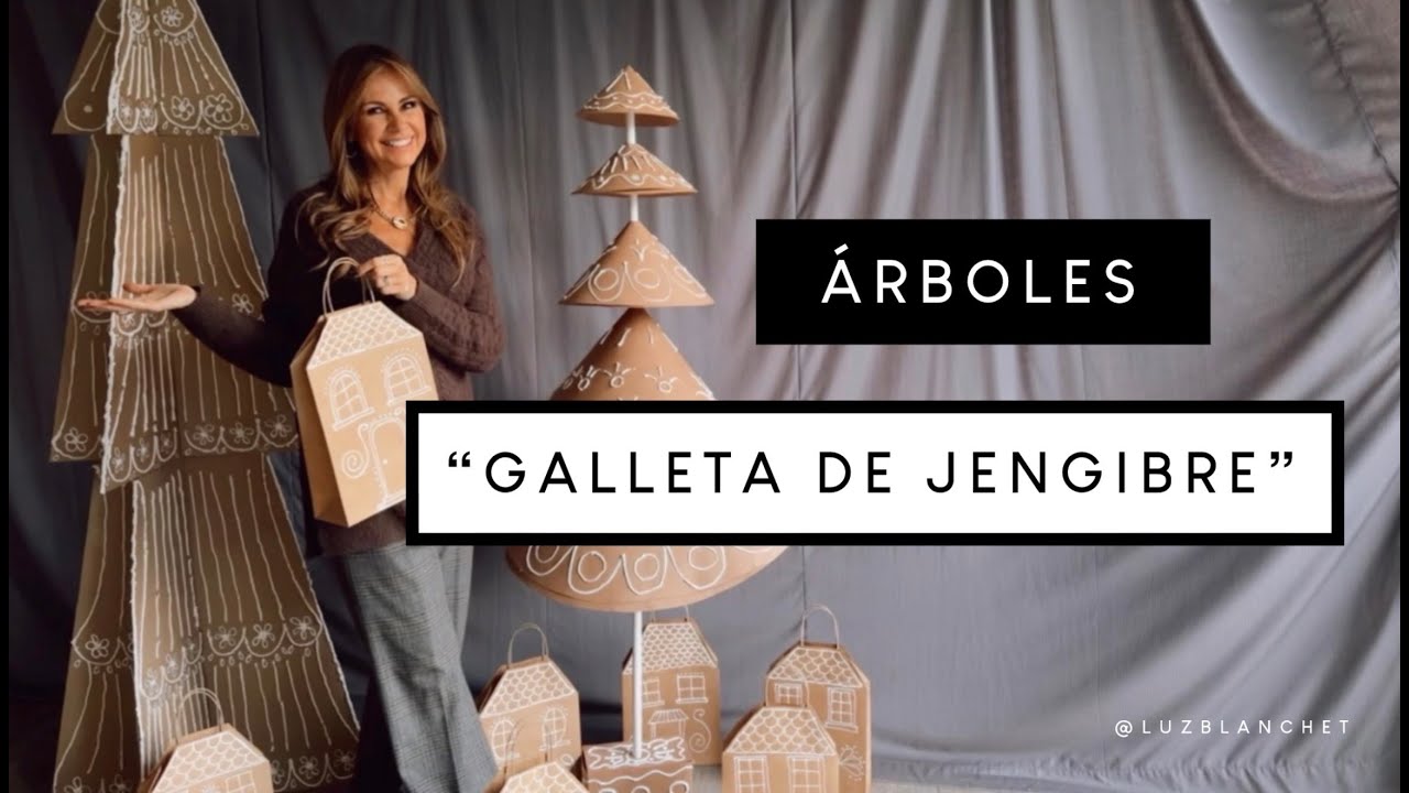 Haz tu &Aacute;RBOL de JENGIBRE GIGANTE en casa ! / DIY Pino GINGERBREAD f&aacute;cil y barato / Luz Blanchet