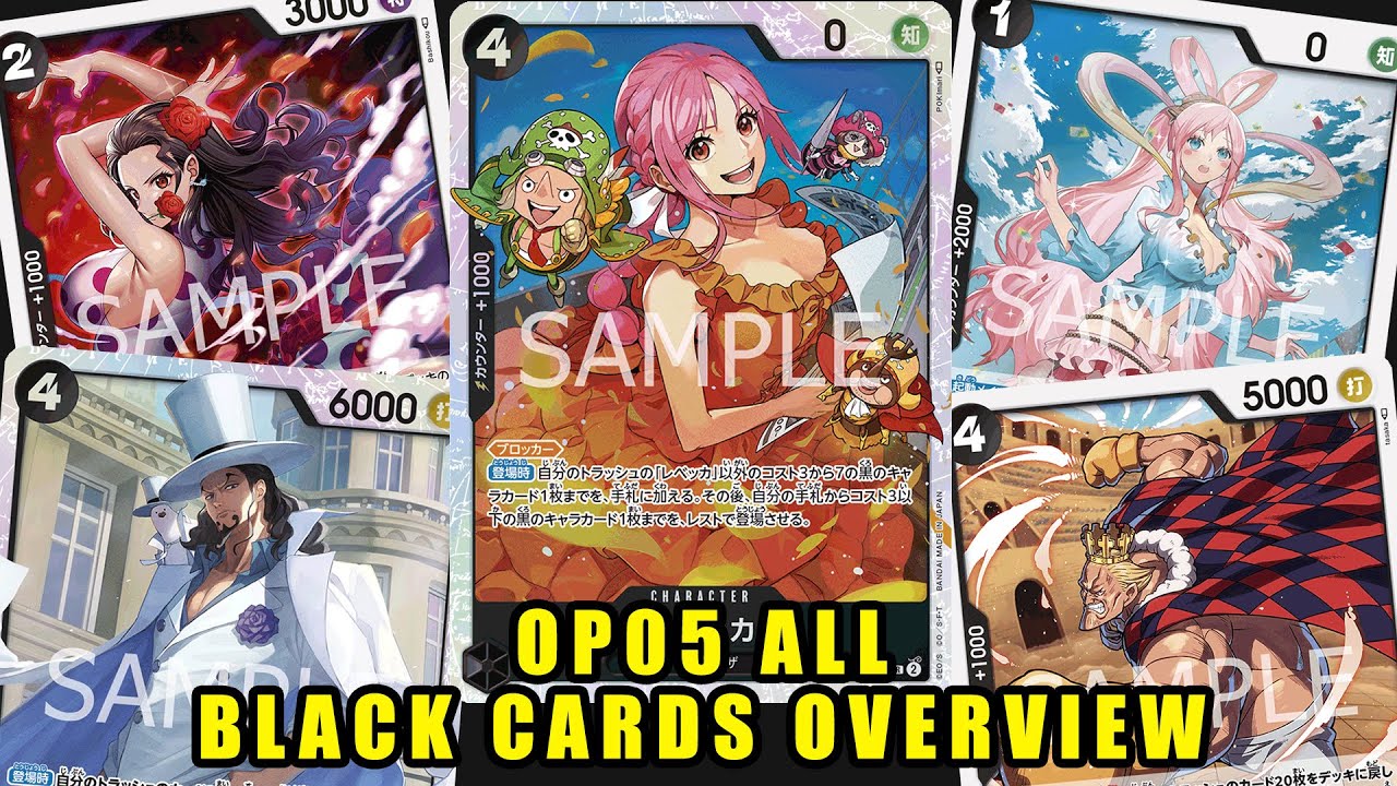 OP05 ALL NEW BLACK CARDS OVERVIEW: More Rebecca Support!