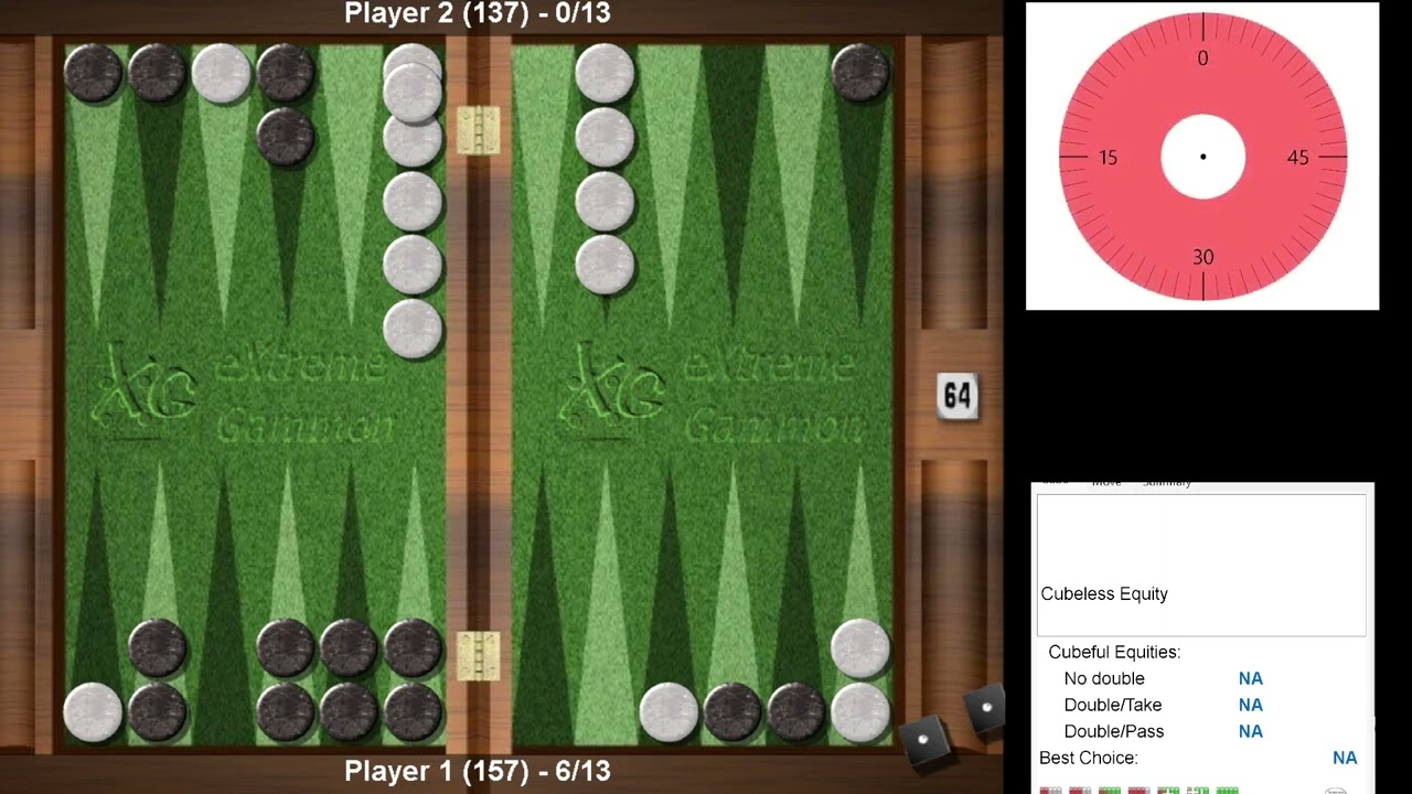 Test! 5 positions, Backgammon 13 pts, Timo Väätäinen - Matti Tienari