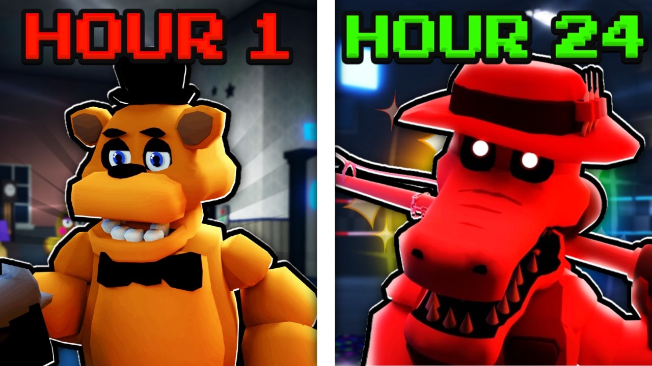I Played FIVE NIGHTS TD For 24 HOURS And Became OP!