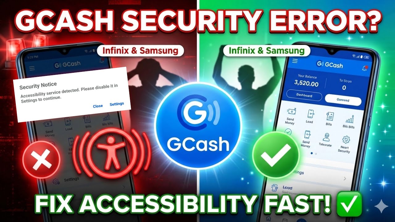Fix gcash accessibility service detected Android infinix | Samsung 2026 | gcash security issues