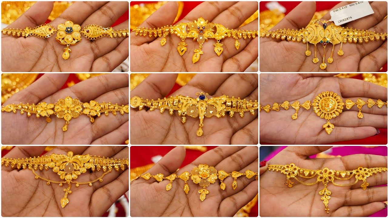 Gold Choker Necklace Design With Weight & Price| Choker Necklace Design ||