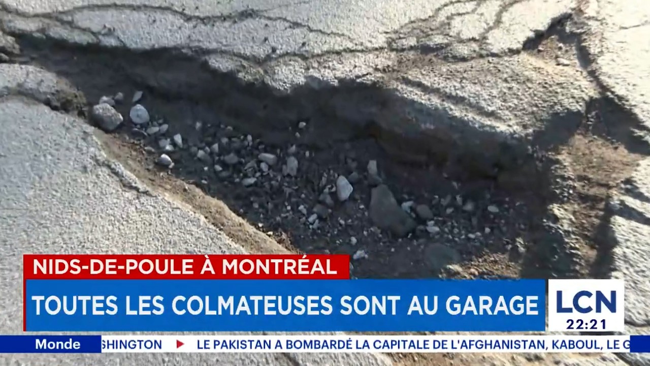 Nids-de-poule à Montréal: toutes les colmateuses dorment au garage