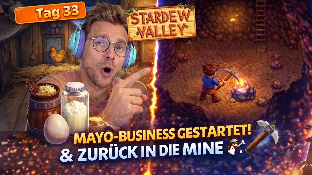Unsere erste MAYONNAISE! 😳 + Mining Session | Stardew Valley #33