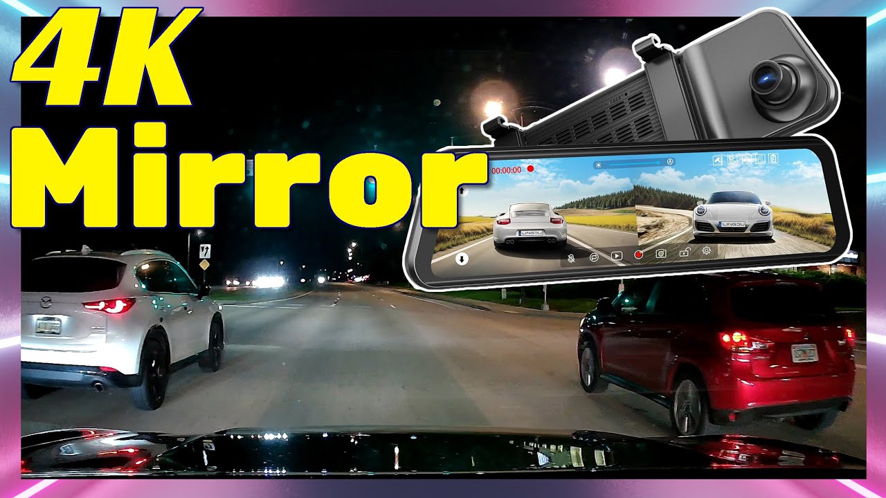 Зеркальный видеорегистратор LingDu LD4K — Распаковка — Установка — Видеосъёмка днём и ночью