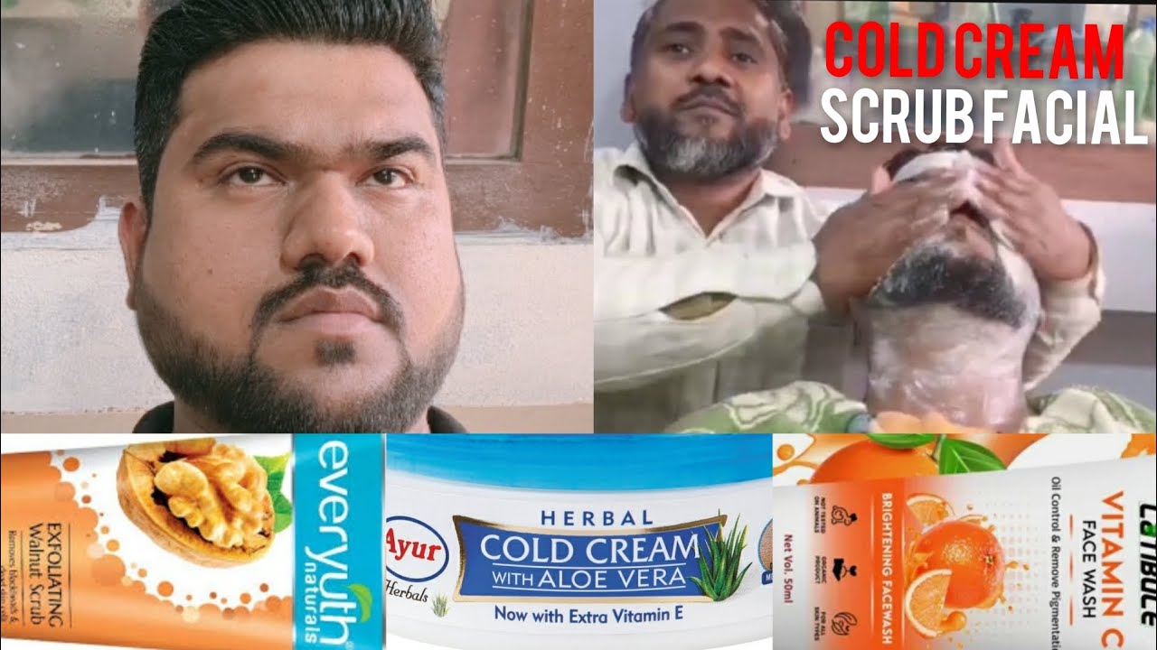 BRIGHTENING FACE WASH COLD CREAM SCRUB FACIAL#beautiful #youtube #video #viral #viralvideo #facial