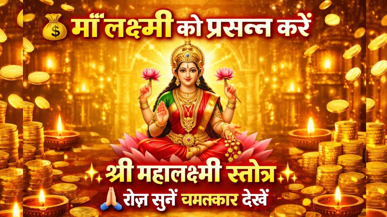 सच्चे मन से सुनें 🙏 श्री महालक्ष्मी स्तोत्र(अर्थ सहित)| माँ लक्ष्मी घर में धन वर्षा करेंगी।