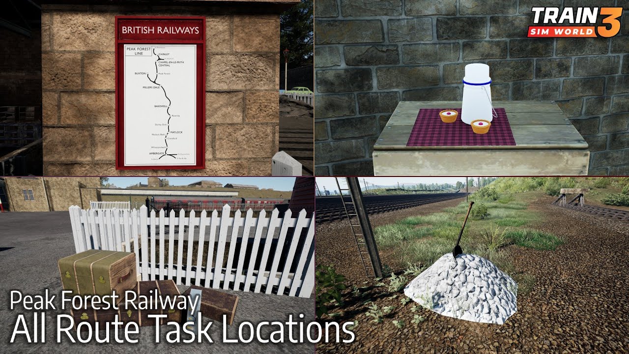 All Route Task Locations - Peak Forest Railway - Train Sim World 3