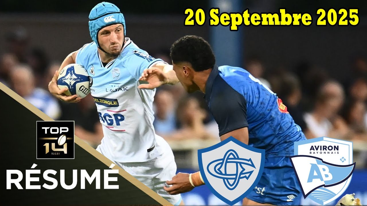 TOP14: Résumé partie complète Castres Olympique vs Aviron Bayonnais :J3 - Saison 2025/2026