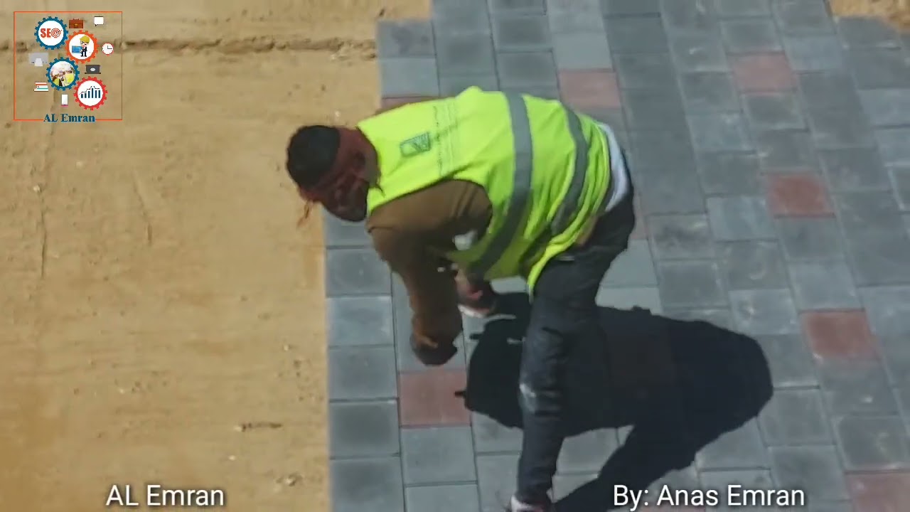 تركيب بلاط انترلوك - Interlock tiles installation