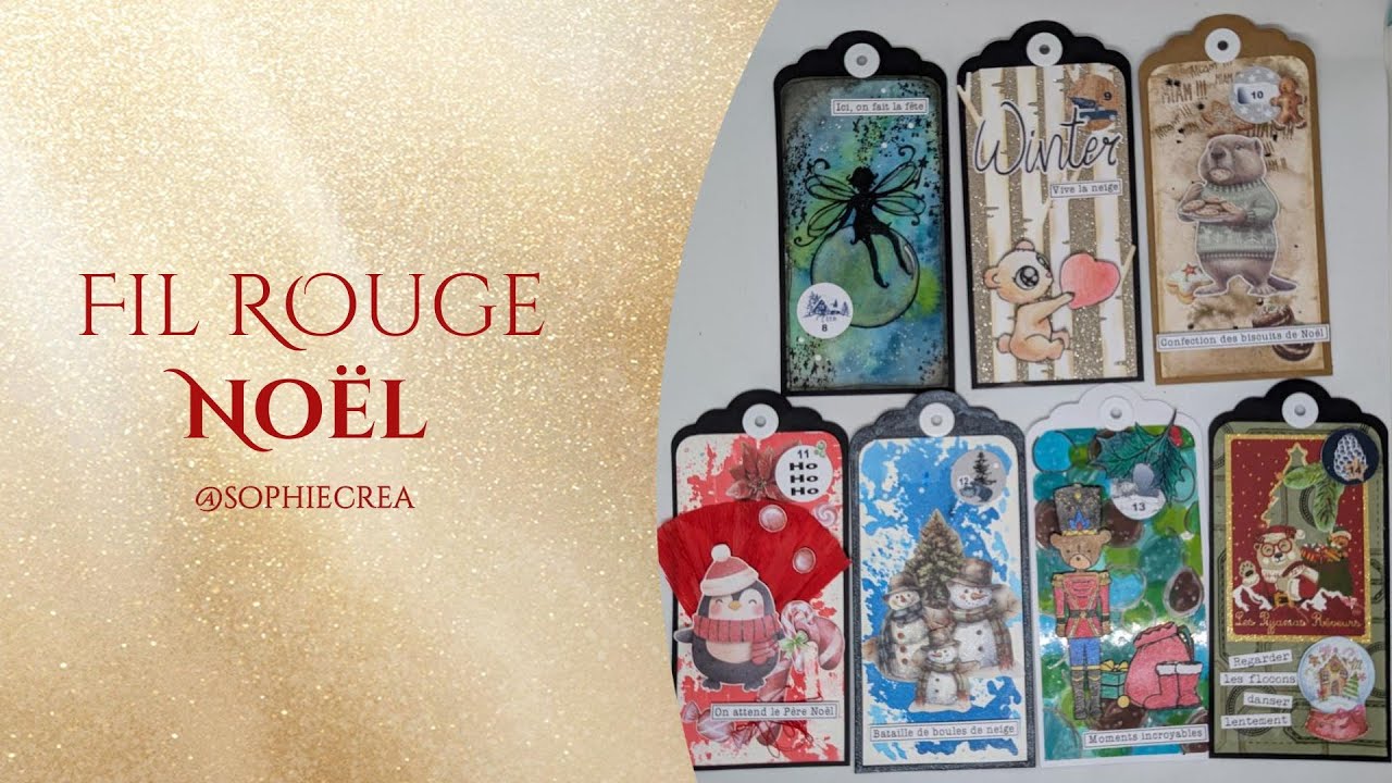Et ça continue le fil rouge de Noël🎅@sophie créa  Suite des défis