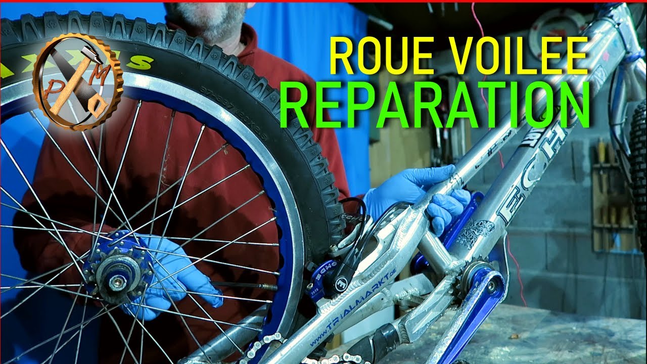 Redresser SEUL et presque sans outils une roue de vélo très voilée - Bricolage facile