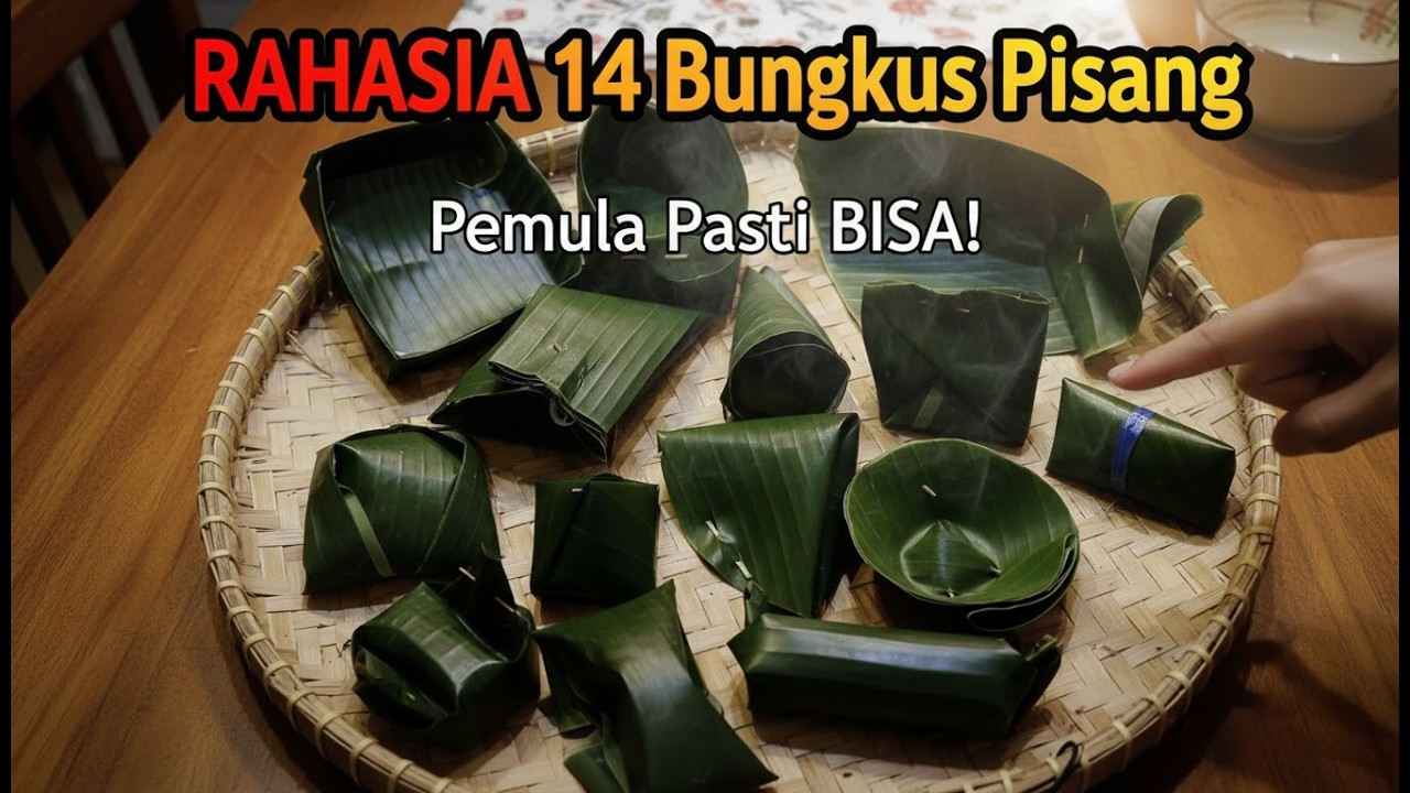 CARA MELIPAT BUNGKUS DAUN PISANG | MACAM MACAM BUNGKUS DAUN PISANG UNTUK BANYAK MAKANAN