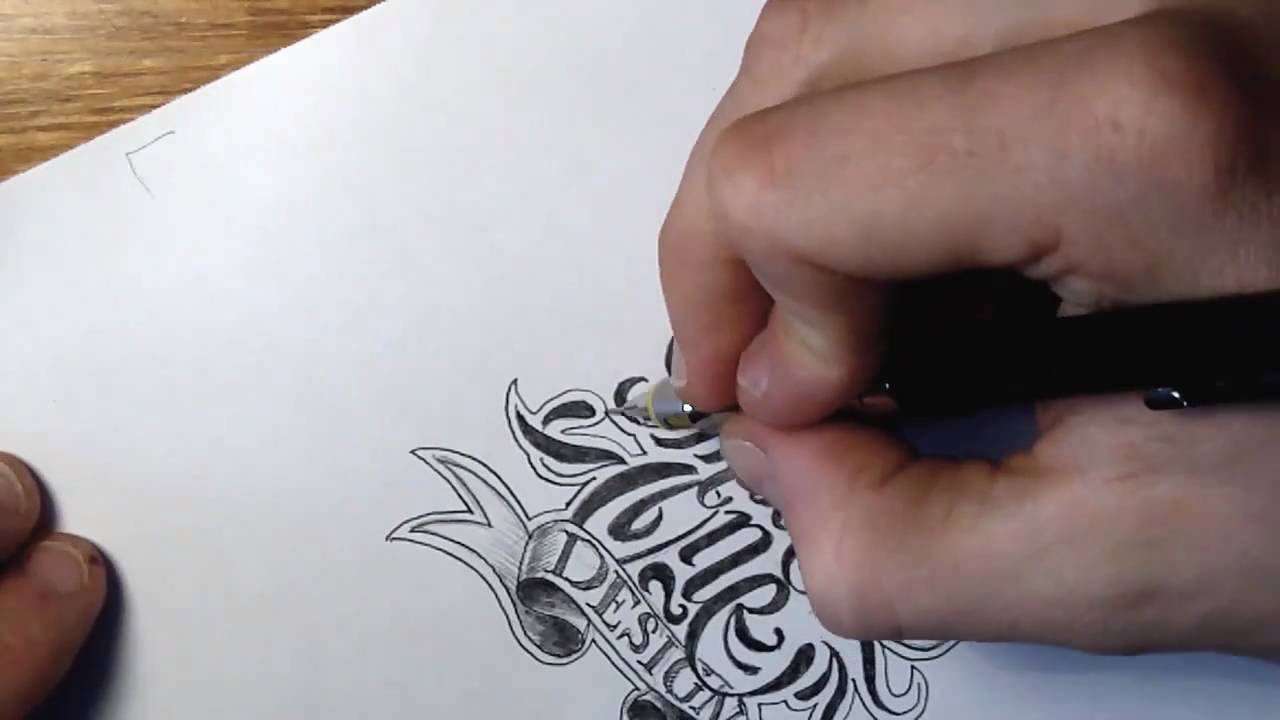 Theosone Custom Lettering sketch