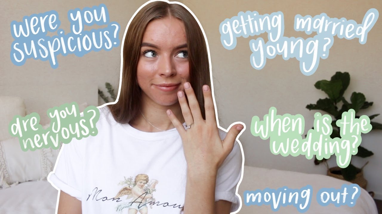 ENGAGEMENT Q+A | getting married young, wedding date, proposal suspicion?