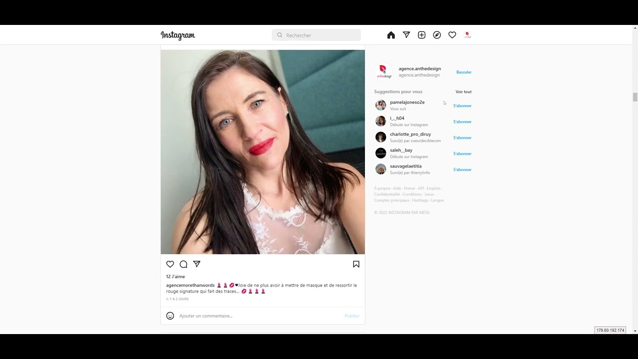 Scroll infini du r&eacute;seau social Instagram