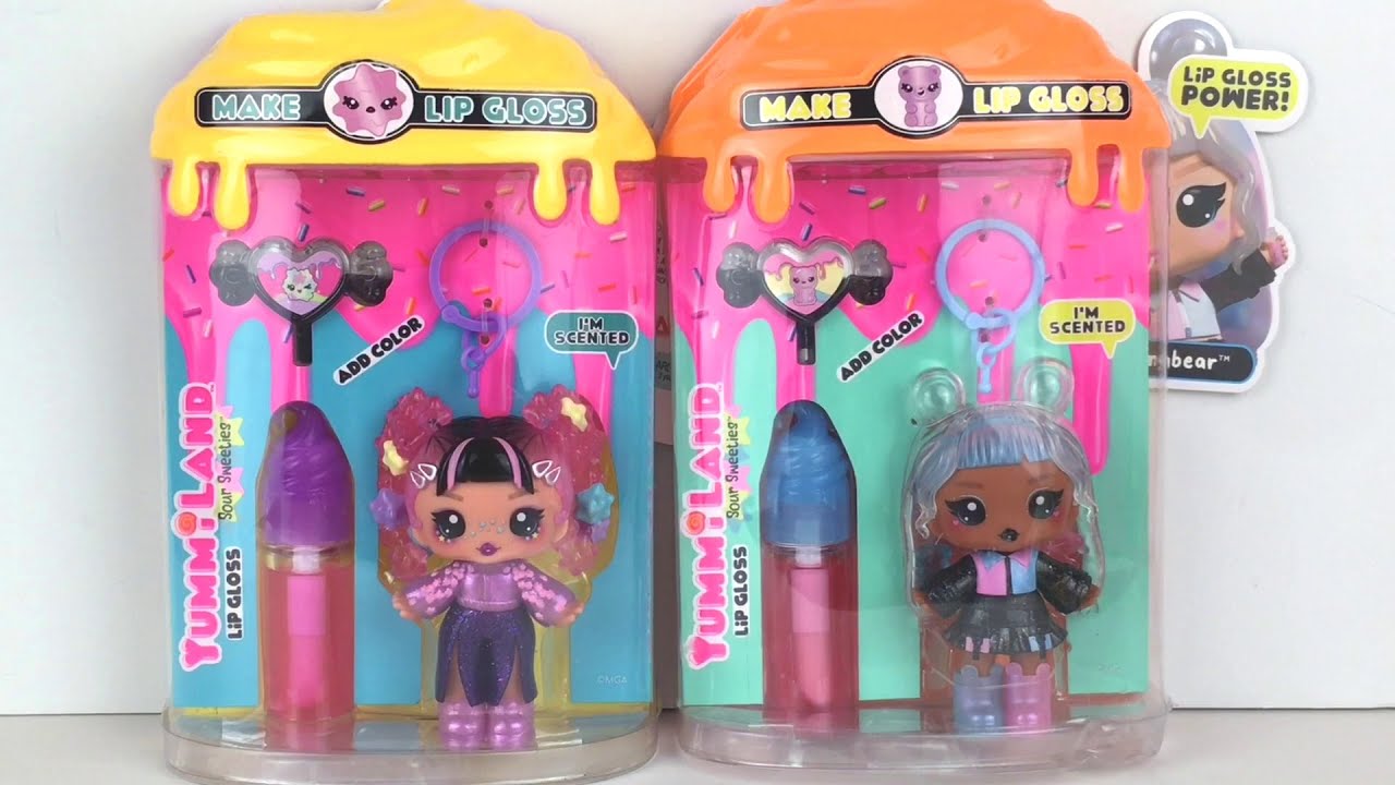 YummiLand SOUR SWEETIES Lip Gloss Dolls: Gabi GummyBear & Astrid Stars ✨Unboxing & Review