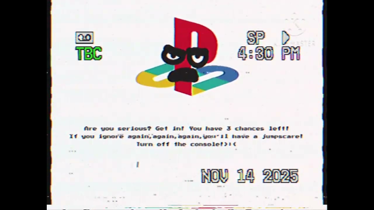 (FAKE)Ps1 anti-piracy screen but VHS