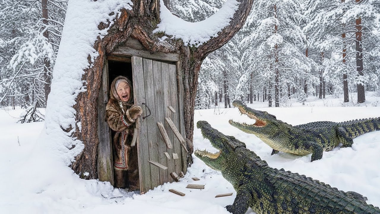 80-Year-Old Widow Lives Inside A Tree And Escapes From A Pack Of Crocodiles | The Frozen Land