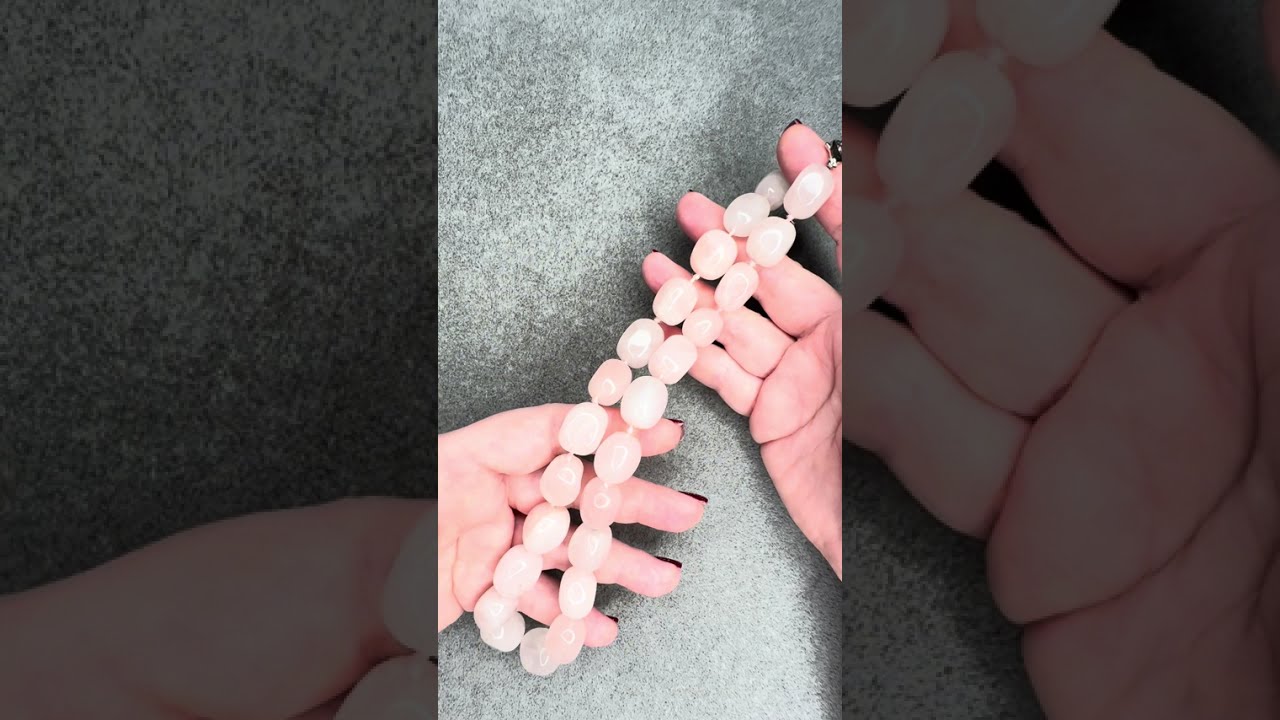 #20 Переделка бус из крупного розового кварца