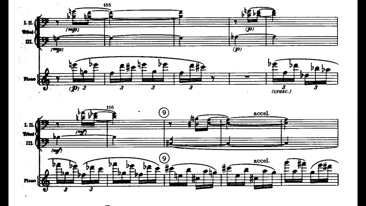 Leoš Janáček - Capriccio for Piano Left-Hand and Chamber Ensemble (1926) [Score-Video]