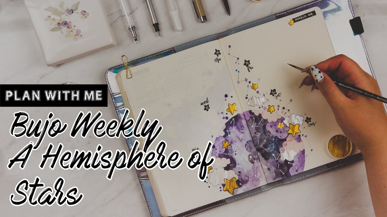 Plan With Me | Bullet Journal - A Hemisphere of Stars
