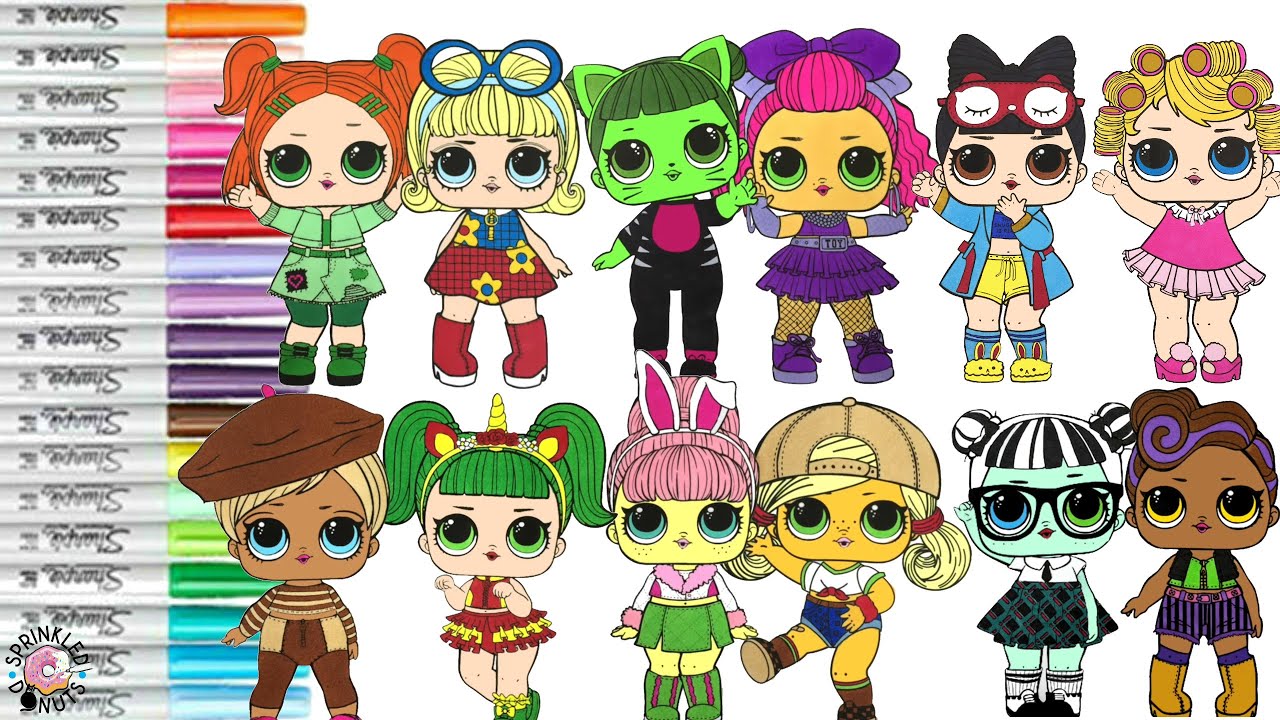LOL Surprise Makeover Coloring Book Compilation Disney Princess Teen Titans DC Super Hero Shopkins