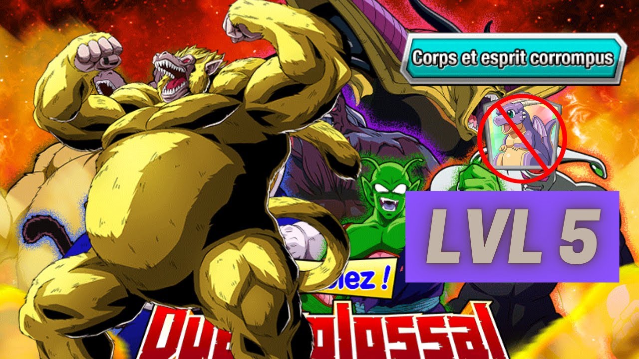 DUEL COLOSSAL LVL 5 vs GOKU SSJ4 - 5 CORPS ET ESPRITS CORROMPUS & NO ITEMS #dokkanbattle