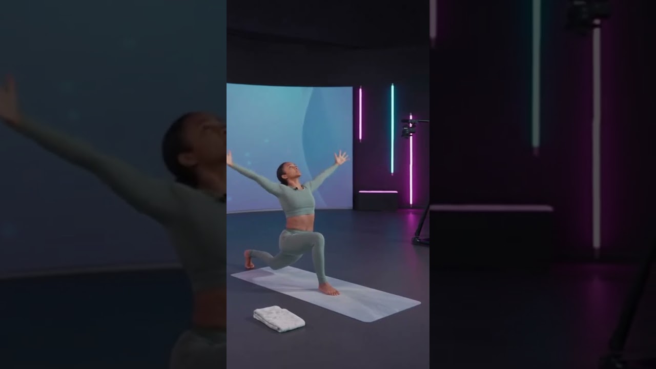 Digital Serenity: Live Yoga Flow in a Contemporary Studio #onlineyoga   #digitalstudios