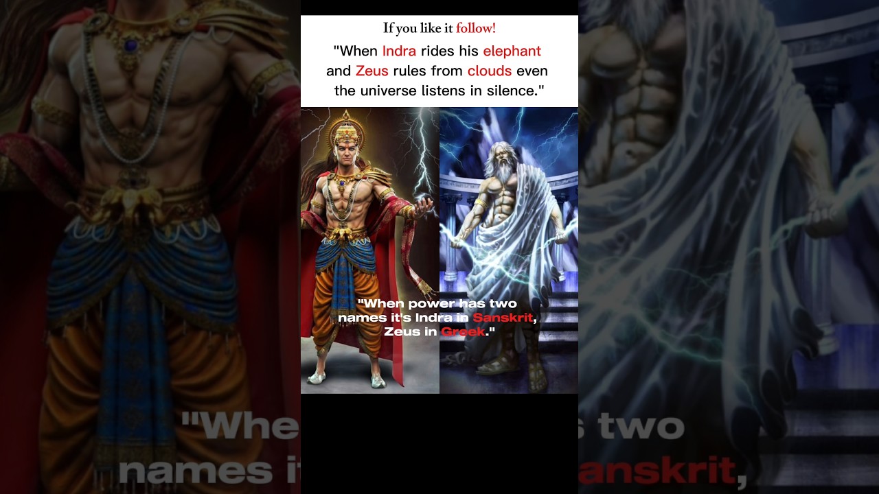 The Sky Has Two Kings &ndash; Indra and Zeus.⚡🙏 #thundergods #shorts #spirituality