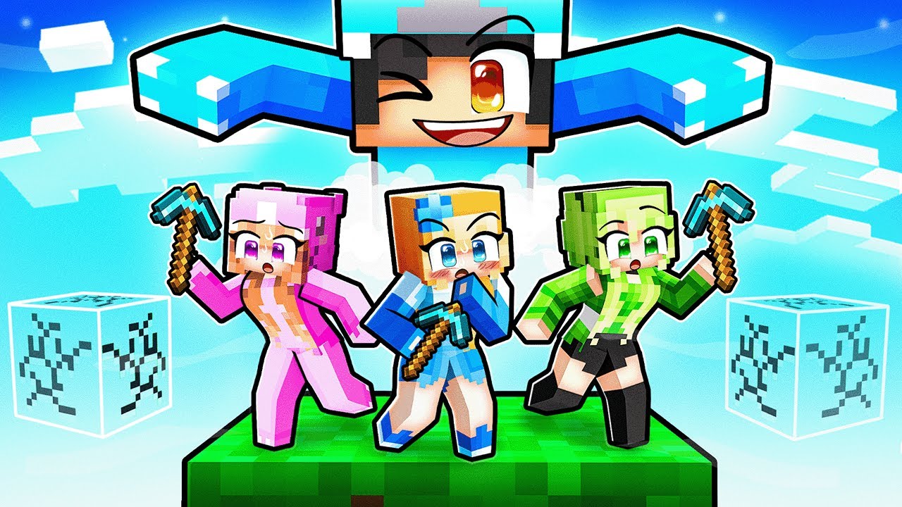 I Trapped ALL GIRLS in a Fake One Block World!