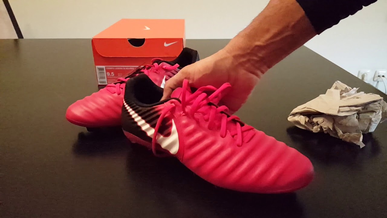 NikeTiempo Ligera IV Fire Pack Ag Pro - Unboxing + on feet review ( Red/black/white)
